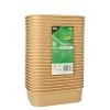 PAPSTAR Verpackungsbecher, Pappe rechteckig 500 ml 4,1 cm x 17,3 cm x 12,3 cm braun