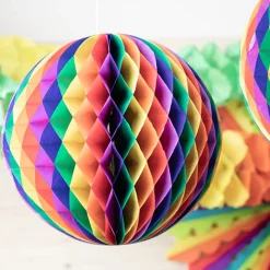 PAPSTAR Wabenball Ø 30 cm "Rainbow" schwer entflammbar