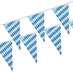 PAPSTAR Wimpelkette, Folie 4 m "Bayrisch Blau" wetterfest