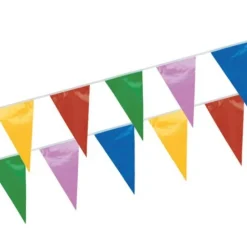 PAPSTAR Wimpelkette, Folie 4 m farbig wetterfest