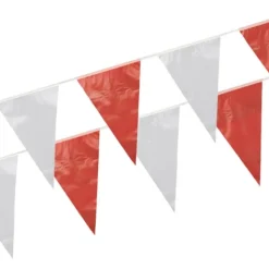 PAPSTAR Wimpelkette, Folie 10 m rot/weiß wetterfest