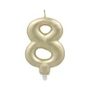 PAPSTAR Zahlenkerze mit Halter 7 cm gold "8"