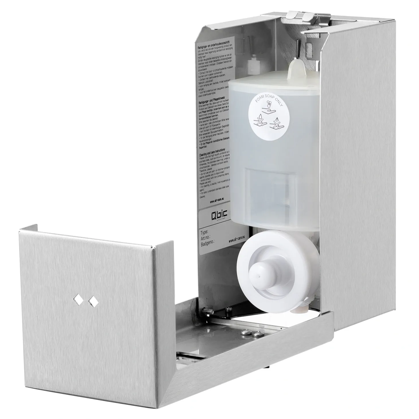 Qbic-line Schaumseifenspender 400 ml QSDR04F SSL