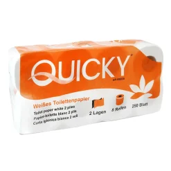 Quicky Toilettenpapier 2-lagig, weiß, 250 Blatt