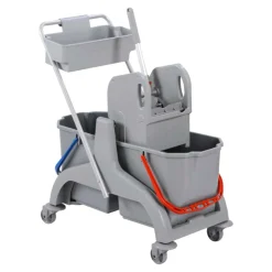 RMV Doppelfahrwagen ECO 2 x 25 Liter, Kunststoff, mit Deichsel und Ablagekorb