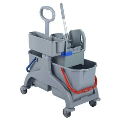 RMV Doppelfahrwagen ECO 2 x 25 Liter, Kunststoff mit Seitengriff und Ablagekorb