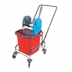 RMV Einfachfahrwagen 25 Liter, verchromt, mit Deichsel
