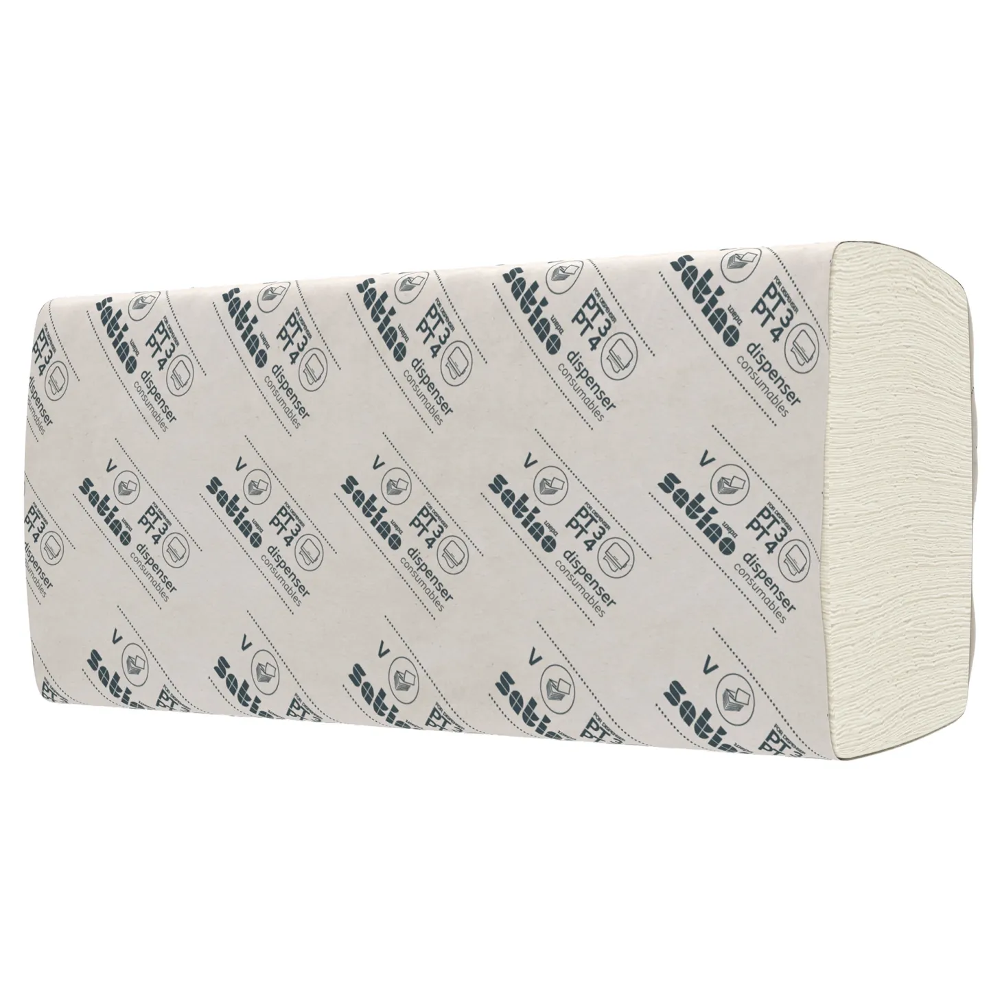 Satino by Wepa Comfort Papierhandtücher Tissue PT3, Recycling, V-Falz (ZZ) 25 x 23, 2-lagig, grün