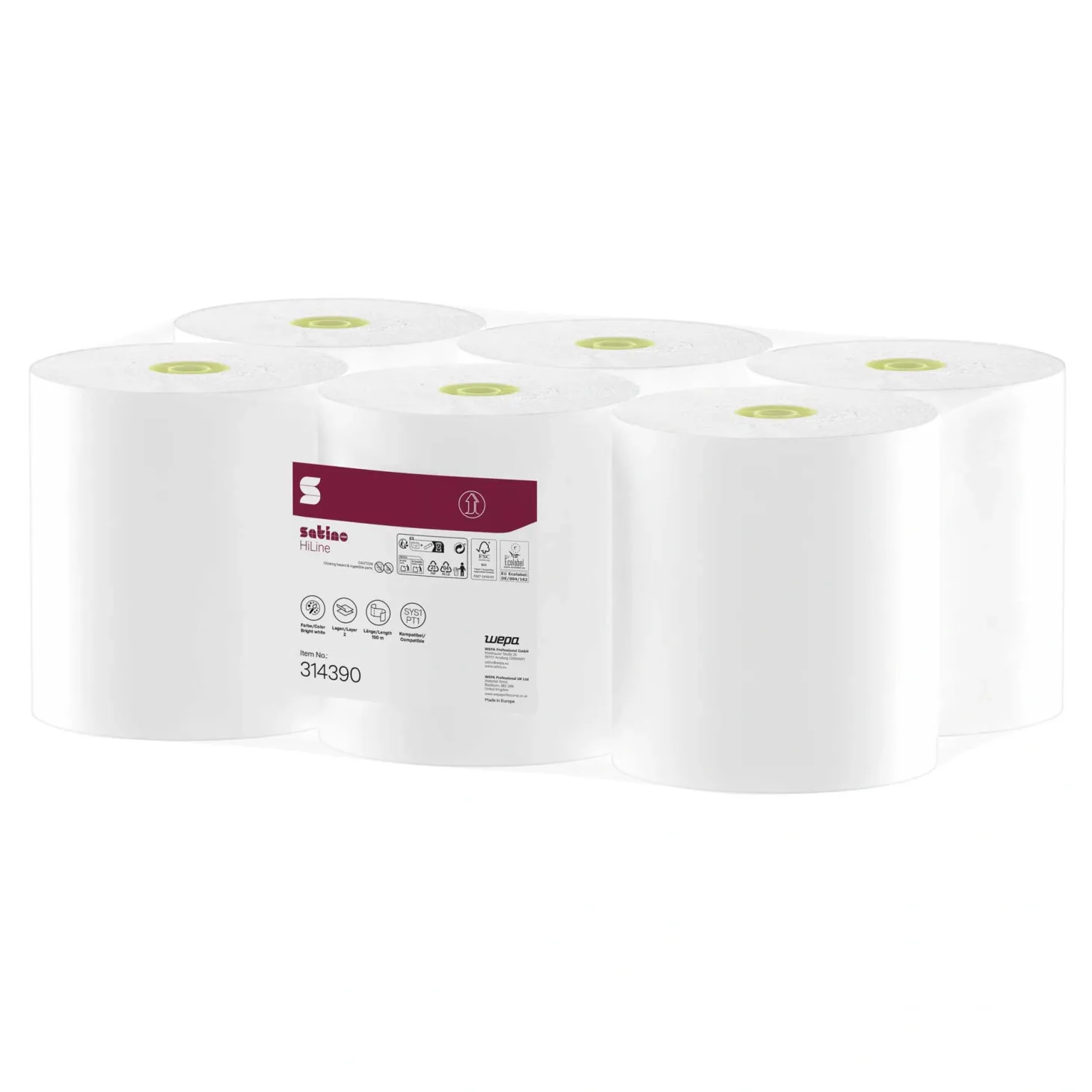 Satino by Wepa HiLine HYGINITY Systemhandtuchrolle SYS1, 2-lagig, 150 Meter