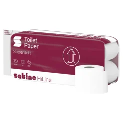 Satino by Wepa HiLine Toilettenpapier MT1, Zellstoff, 3-lagig, 250 Blatt, XXL-Pack