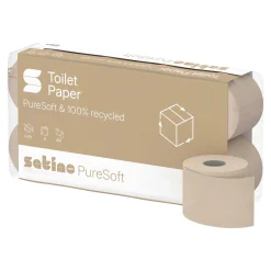 Satino by Wepa PureSoft Toilettenpapier MT1, Recycling, 3-lagig, 250 Blatt