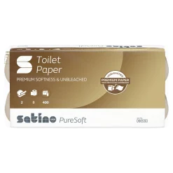 Satino by Wepa PureSoft Toilettenpapier MT1, Recycling, 2-lagig, 400 Blatt