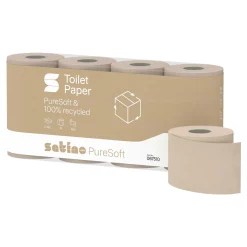 Satino by Wepa PureSoft Toilettenpapier MT1, 2-lagig, Recycling, 400 Blatt