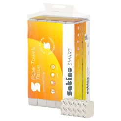 Satino by Wepa Smart Papierhandtücher Tissue PT3 PT4, Recycling, V-Falz (ZZ), 24x23, 2-lagig, weiß