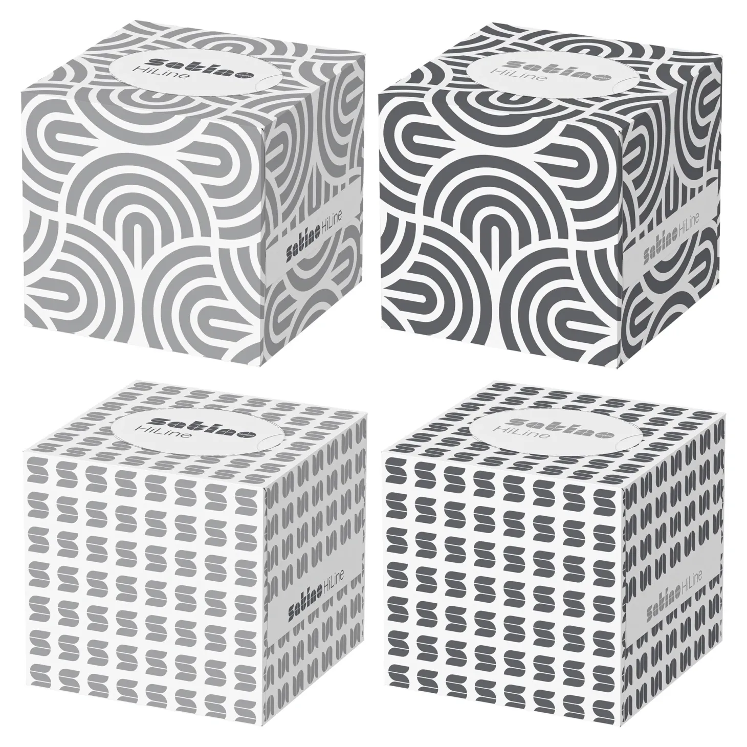 Satino HiLine Kosmetiktücher Cube, 3-lagig, hochweiß