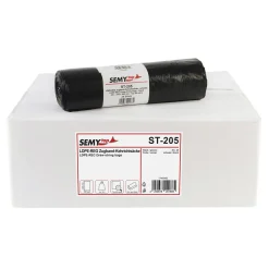 SEMYtop LDPE-Regenerat Zugbandsäcke 35 Liter, schwarz, 30 my (Typ 60 extra)