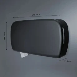 SEMYtop Maxi Jumbo Toilettenpapierspender für 2 Rollen bis Ø 23 cm