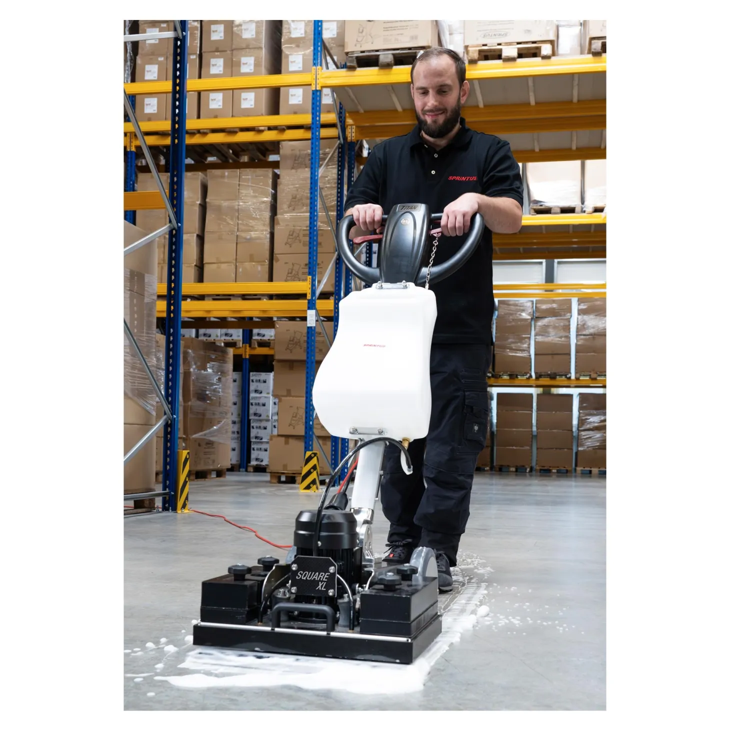 Sprintus Titan Square XL Exzenter-Einscheibenmaschine inkl. Zubehör-Set