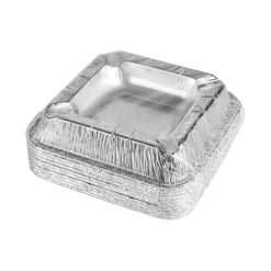 Starpak Aschenbecher, Alu eckig 2,2 cm x 12,5 cm x 12,5 cm, 10 x 10 Stück