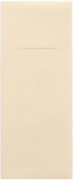 Starpak Bestecktaschen, Airlaid 40 cm x 33 cm creme mit Besteckfalz, 5 x 100 Stück