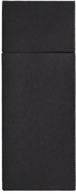 Starpak Bestecktaschen, Airlaid 40 cm x 33 cm schwarz mit Besteckfalz