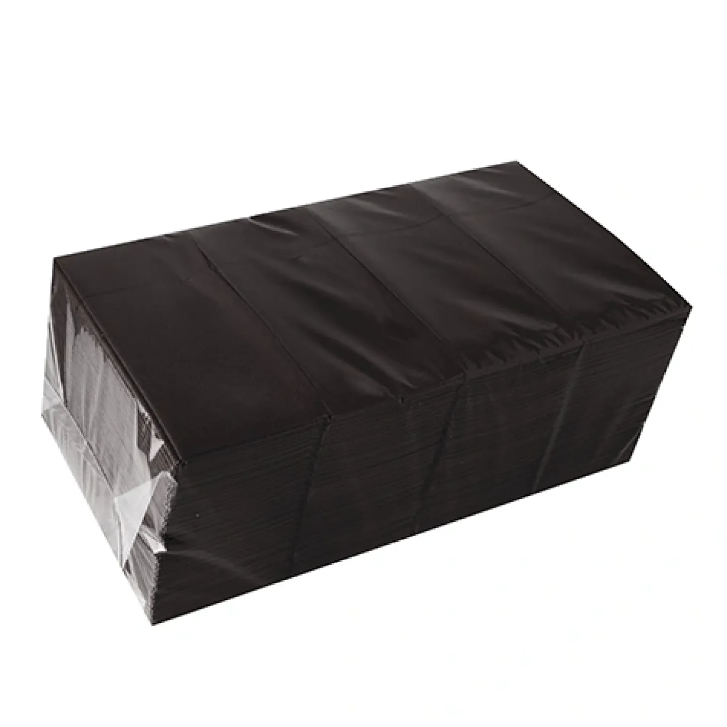 Starpak Bestecktaschen, Airlaid 40 cm x 33 cm schwarz mit Besteckfalz