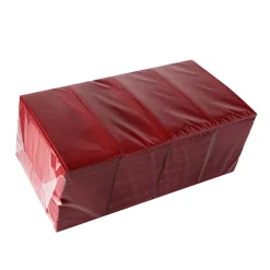 Starpak Bestecktaschen, Airlaid 40 cm x 33 cm bordeaux mit Besteckfalz, 480 Stück