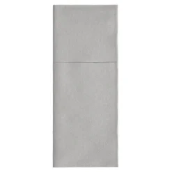 Starpak Bestecktaschen, Airlaid 40 cm x 48 cm grau "Premium" mit Besteckfalz