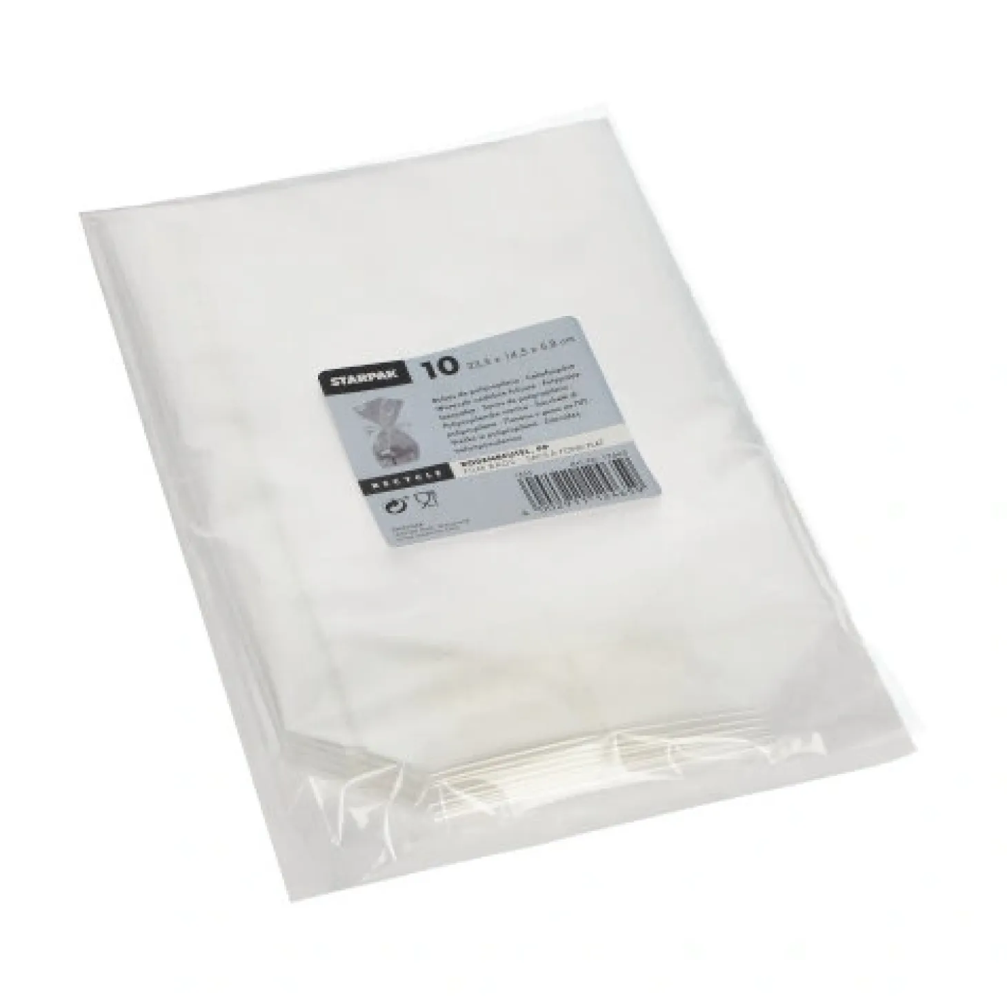 Starpak Bodenbeutel, PP 23,5 cm x 14,5 cm x 5,8 cm transparent