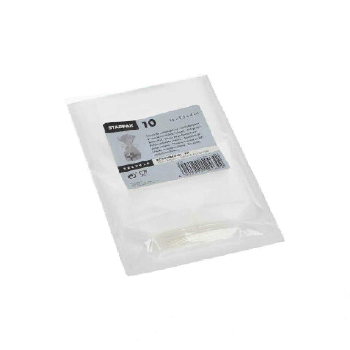 Starpak Bodenbeutel, PP 16 cm x 9,5 cm x 4 cm transparent
