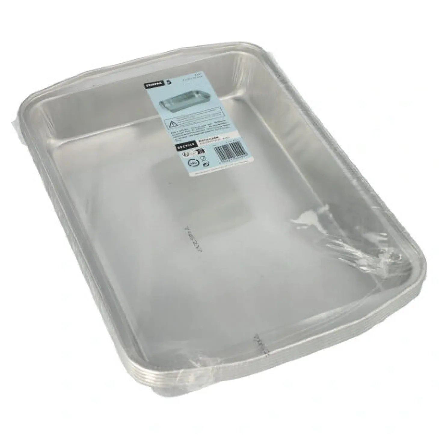 Starpak Bratschalen, Alu eckig 3,15 l 5 cm x 25 cm x 36,6 cm silber