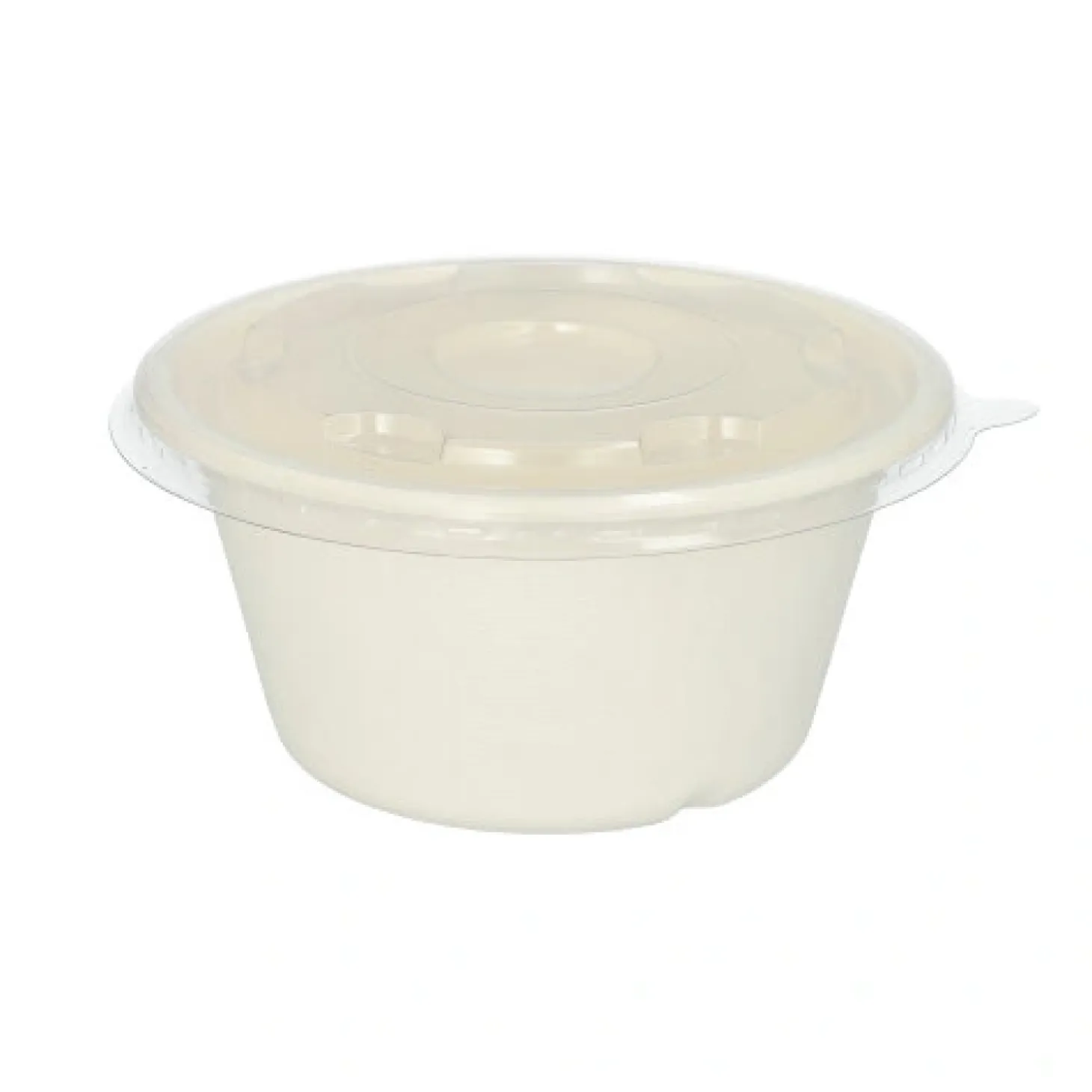 Starpak Deckel für Schalen R-PET rund Ø 17 cm, 1,5 cm weiß