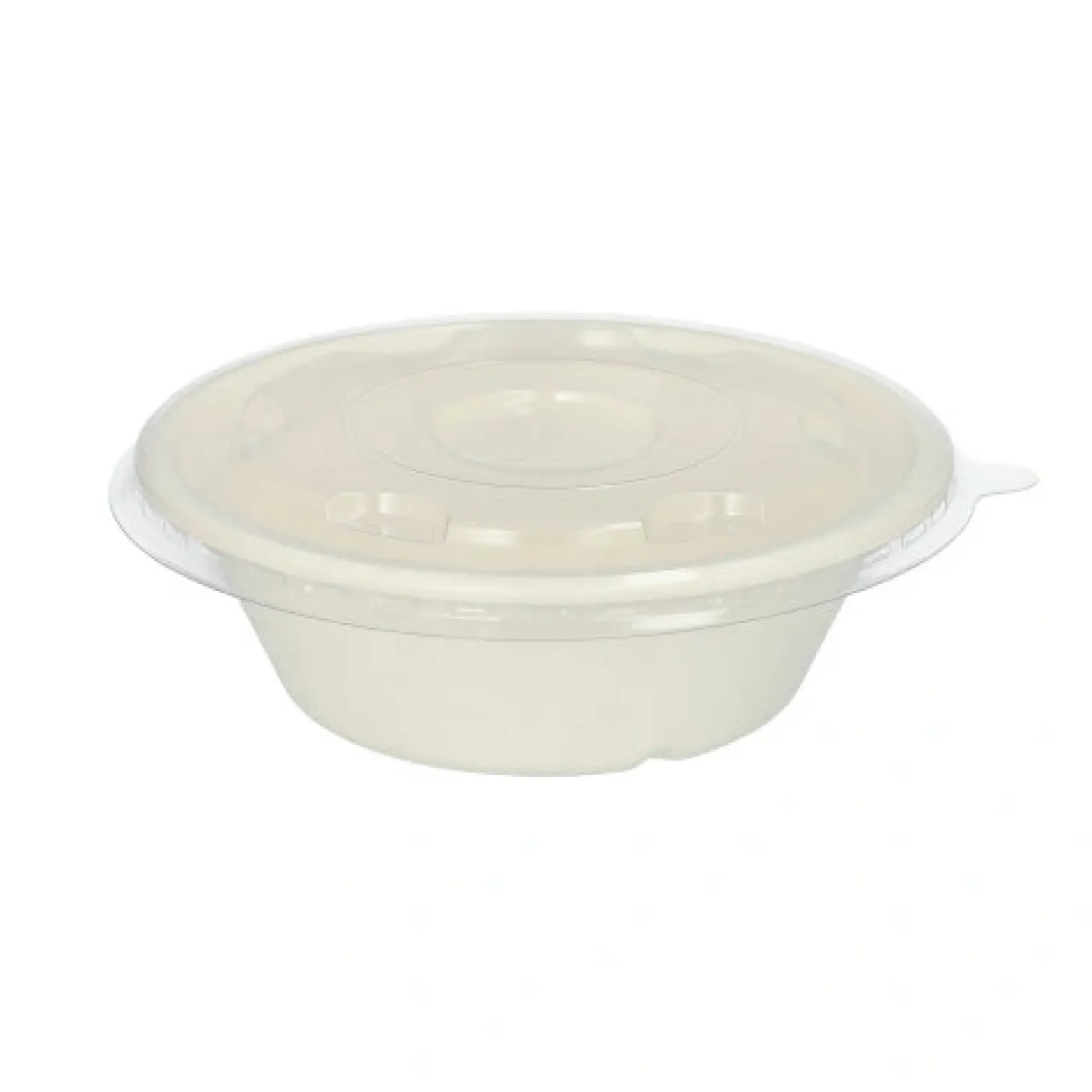 Starpak Deckel für Schalen R-PET rund Ø 17 cm, 1,5 cm weiß