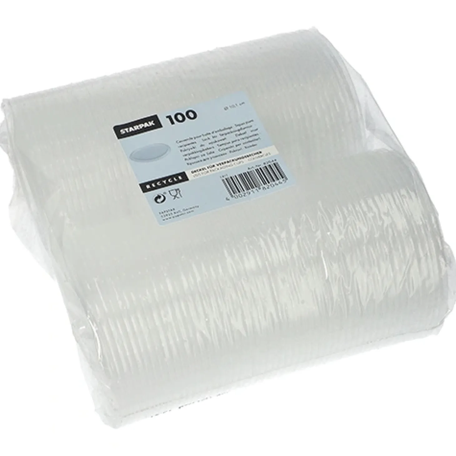 Starpak Deckel für Verpackungsbecher, PP rund Ø 10,1 cm, 0,8 cm transparent