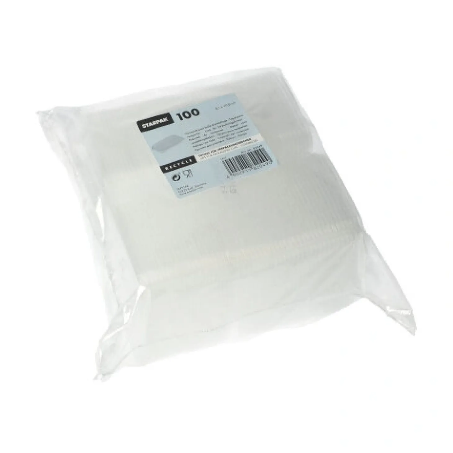Starpak Deckel für Verpackungsbecher, PP eckig 0,6 cm x 8,1 cm x 10,8 cm transparent