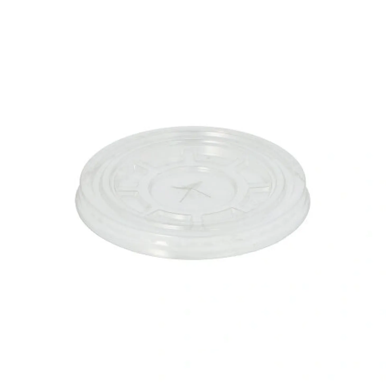 Starpak Deckel "Hurricane", PET rund Ø 9,5 cm glasklar mit Kreuzschlitz