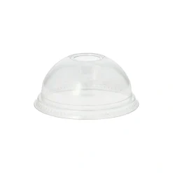 Starpak Dom-Deckel "Hurricane", PET rund Ø 9,5 cm, 4,5 cm glasklar mit Lochung