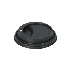 Starpak Dom-Deckel, PS "To Go" rund Ø 9 cm, 1,8 cm schwarz