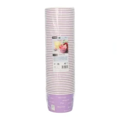 Starpak Eisbecher, Pappe rund 500 ml Ø 11,2 cm, 7,8 cm lila "Icelove", 10 x 50 Stück