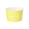 Starpak Eisbecher, Pappe rund 200 ml Ø 9,5 cm, 6 cm gelb "Icelove", 20 x 50 Stück