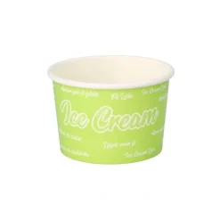 Starpak Eisbecher, Pappe rund 150 ml Ø 8,6 cm, 5,2 cm grün "Icelove", 20 x 50 Stück