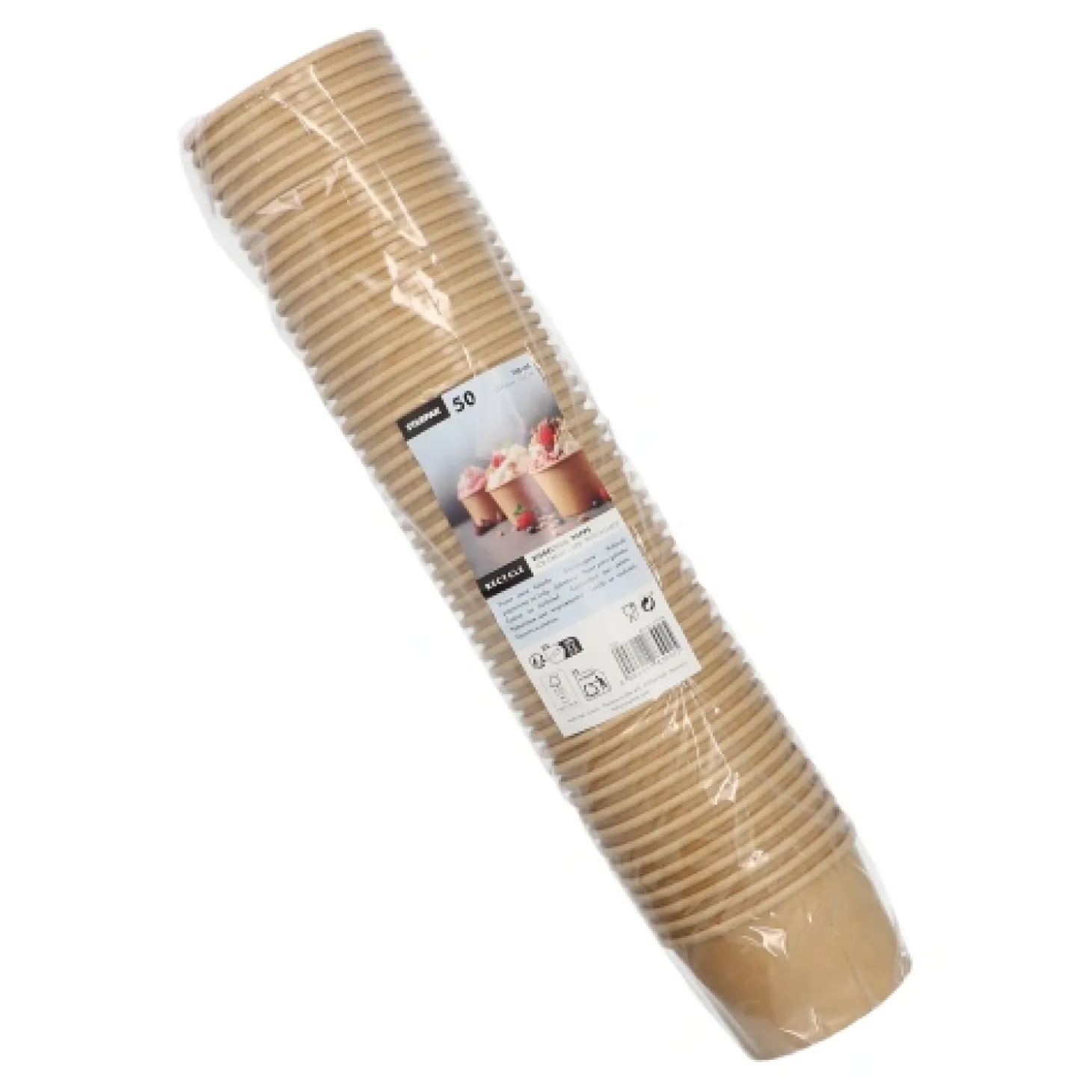 Starpak Eisbecher, Pappe rund 150 ml Ø 8,6 cm, 5,2 cm braun, 20 x 50 Stück