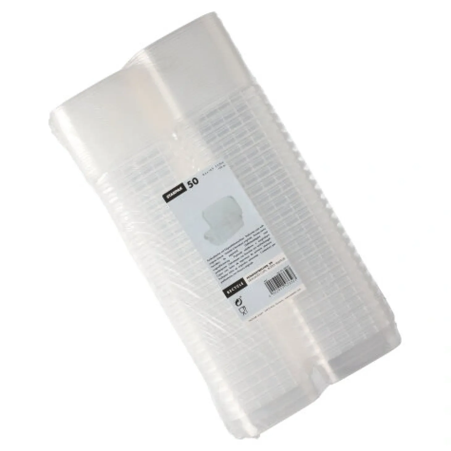 Starpak Feinkostbecher, PP eckig 150 ml 2,9 cm x 8,6 cm x 10,9 cm transparent mit Originalitätsverschluss