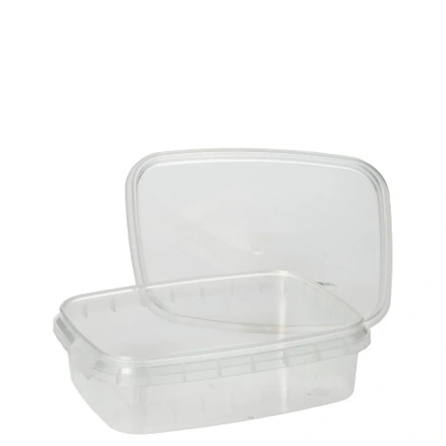 Starpak Feinkostbecher, PP eckig 150 ml 2,9 cm x 8,6 cm x 10,9 cm transparent mit Originalitätsverschluss