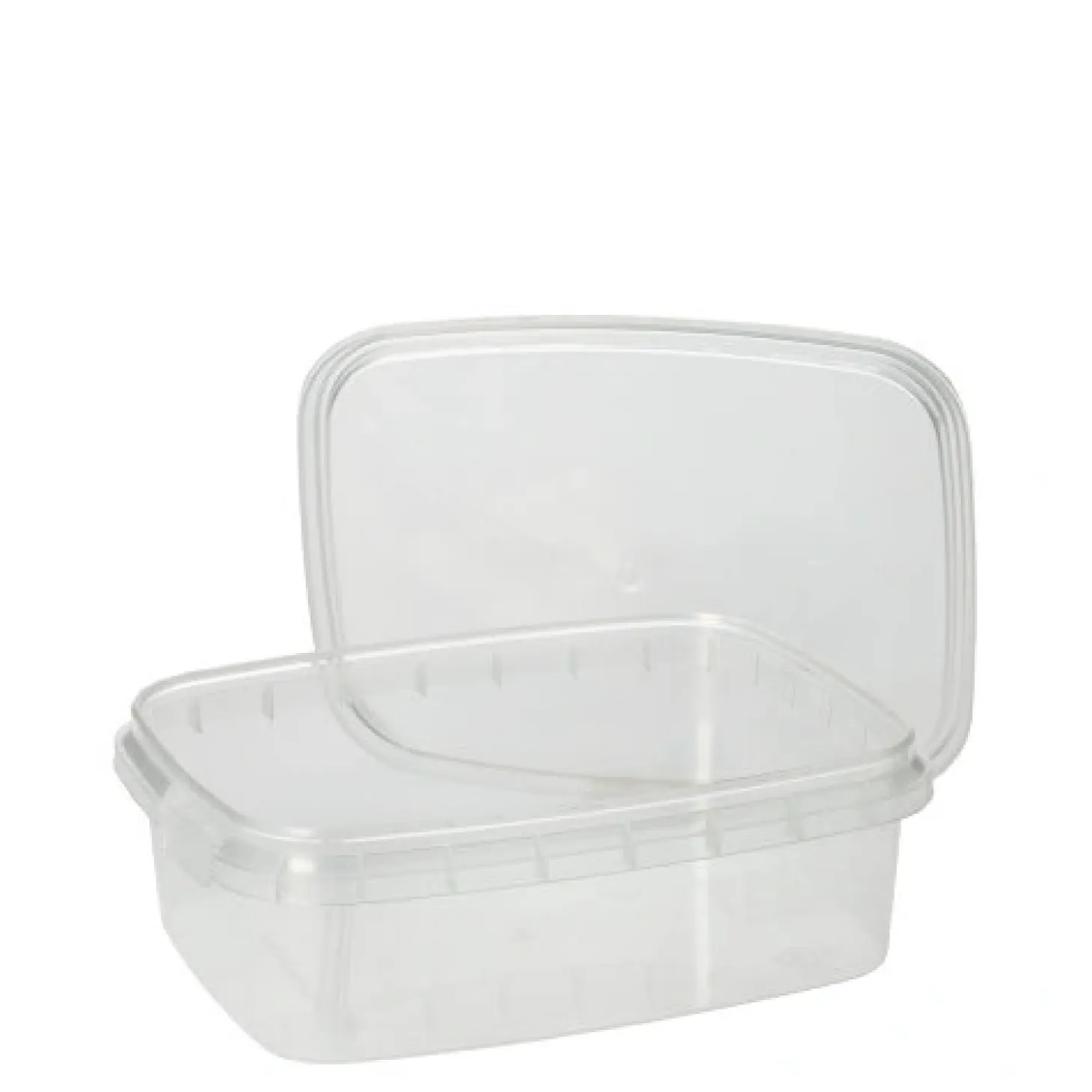 Starpak Feinkostbecher, PP eckig 200 ml 3,5 cm x 8,6 cm x 10,9 cm transparent mit Originalitätsverschluss