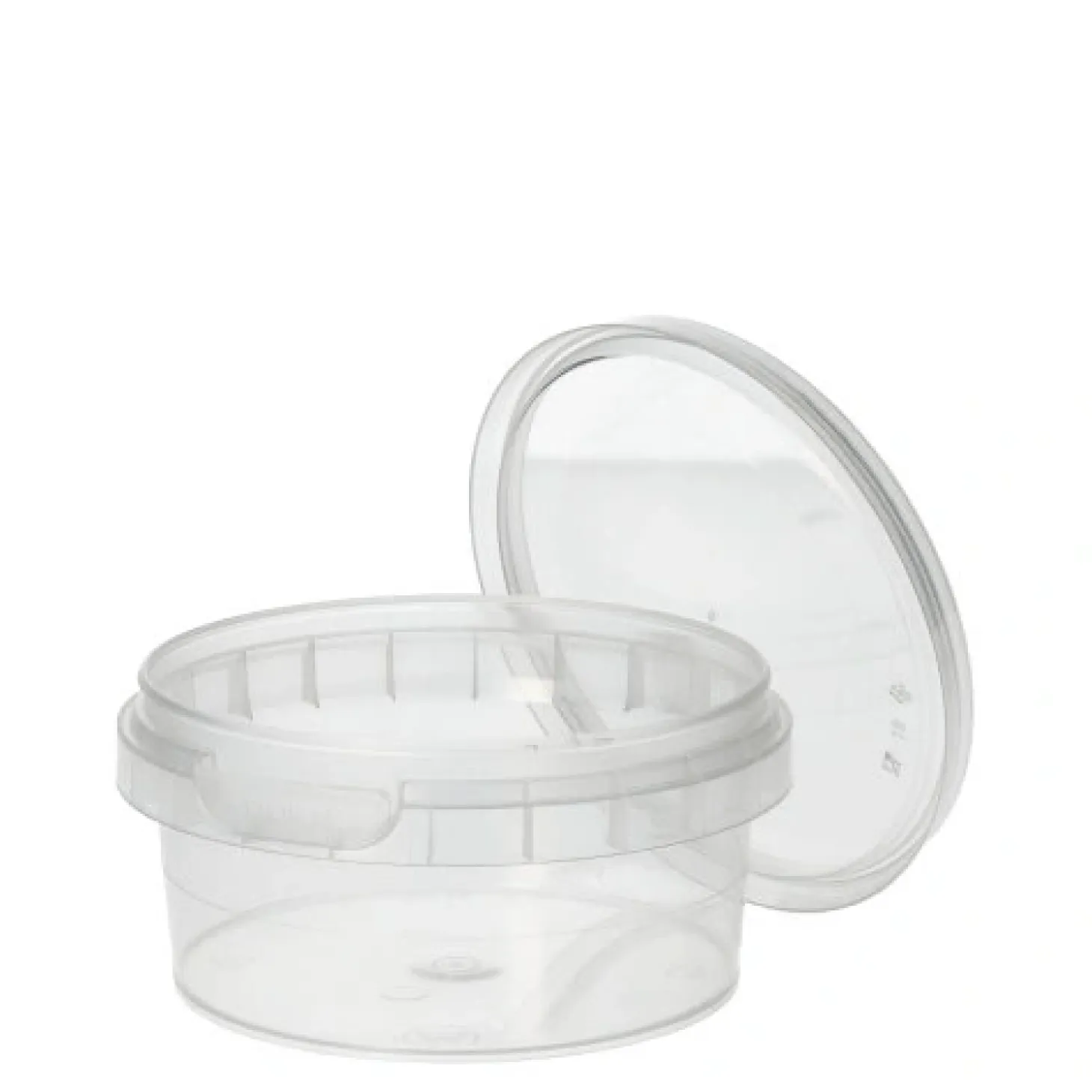 Starpak Feinkostbecher, PP rund 180 ml Ø 9,5 cm, 4,5 cm transparent mit Originalitätsverschluss