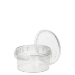 Starpak Feinkostbecher, PP rund 80 ml Ø 6,9 cm, 3,65 cm transparent mit Originalitätsverschluss