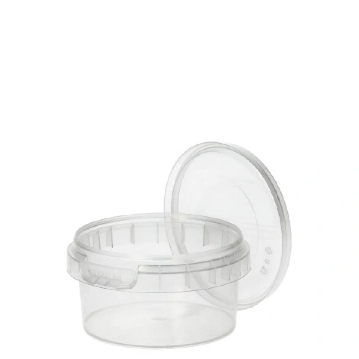 Starpak Feinkostbecher, PP rund 80 ml Ø 6,9 cm, 3,65 cm transparent mit Originalitätsverschluss