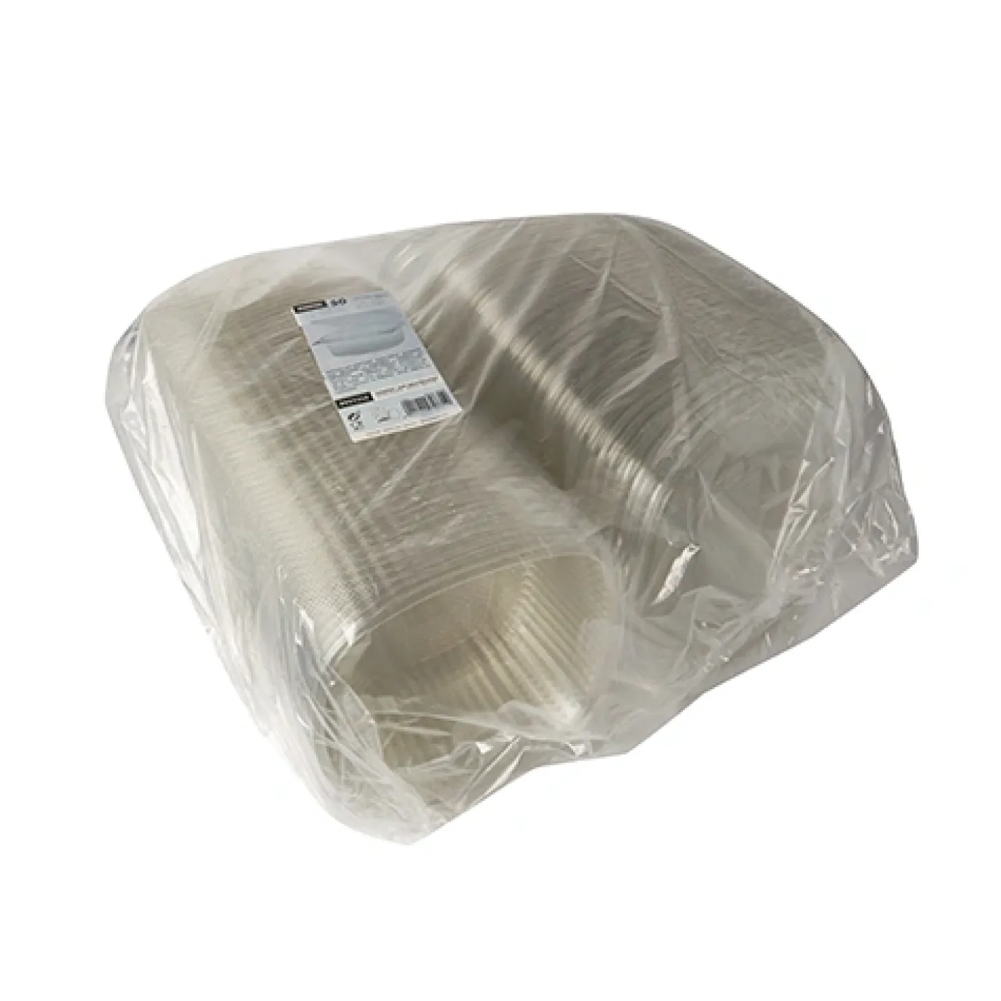 Starpak Feinkost- und Salatschalen mit Klappdeckel, R-PET oval 1500 ml 7,6 cm x 18,2 cm x 20,8 cm klar