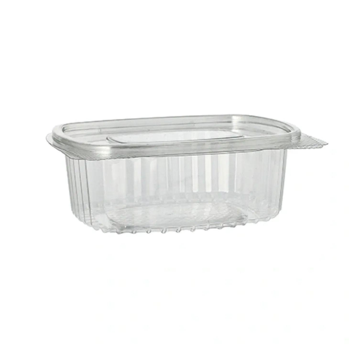 Starpak Feinkost- und Salatschalen mit Klappdeckel, R-PET oval 375 ml 5 cm x 11,5 cm x 14,4 cm klar